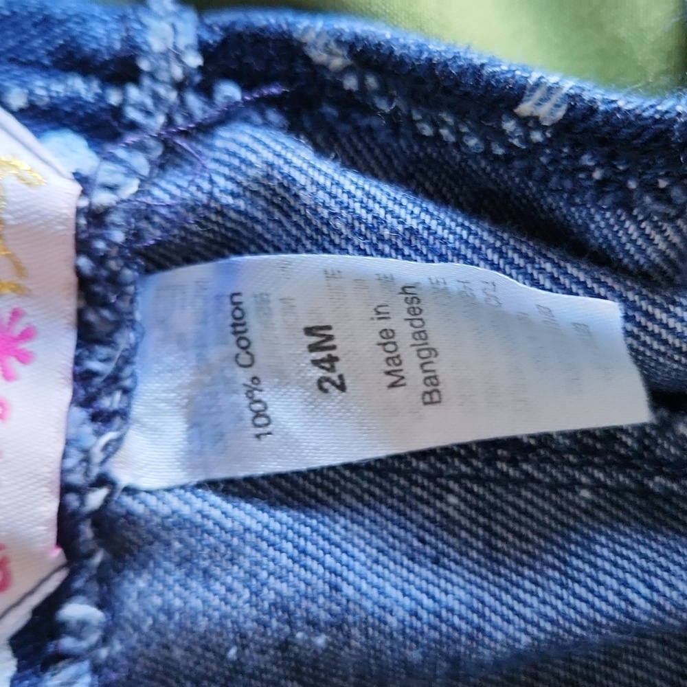 Delia's Baby Smiley Face Denim Overalls - Picture 12 of 12